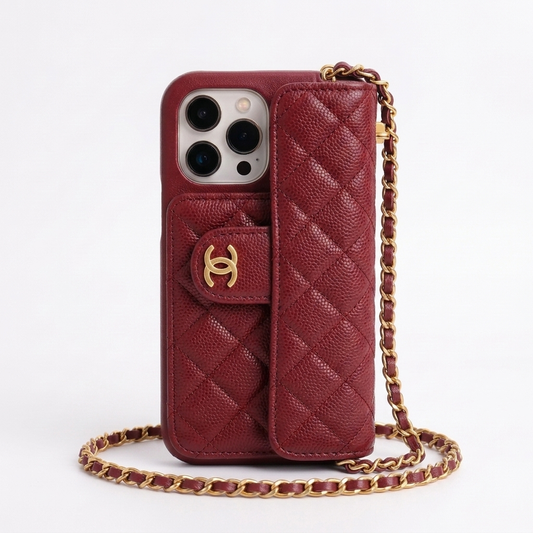 Coque CC Matelassée Bordeaux — Maison CC