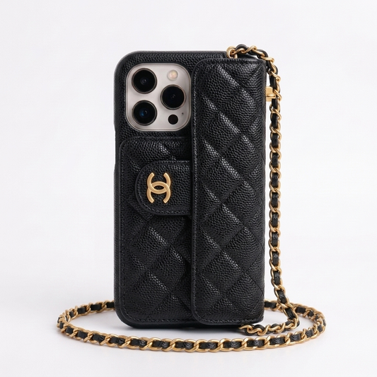 Coque CC Matelassée Noir — Maison CC